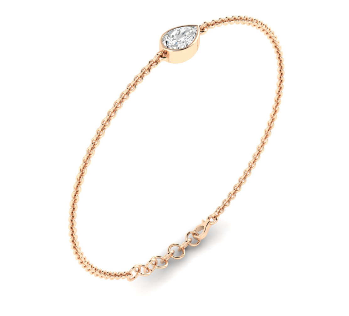 Bezel Pear Bracelet