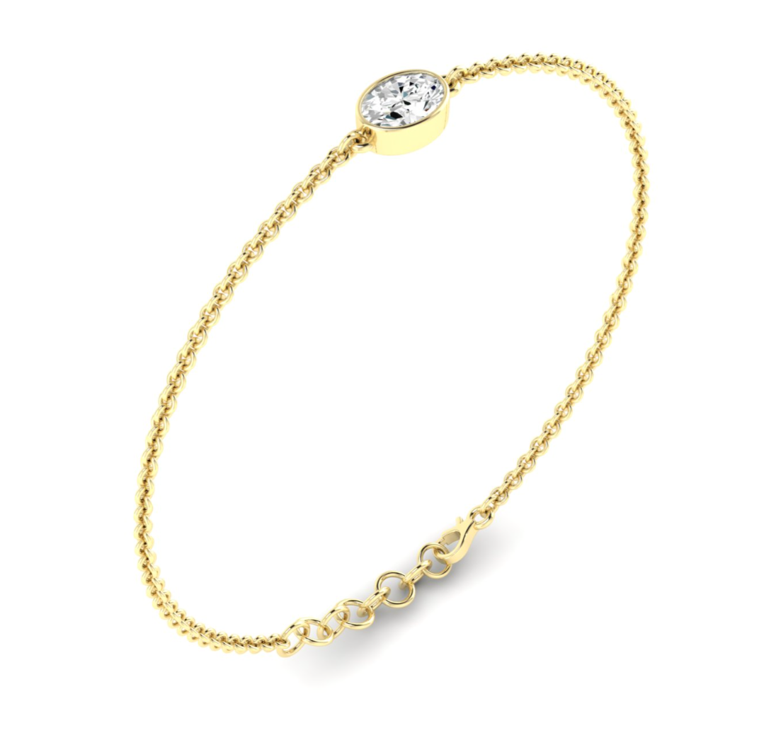Bezel Oval Bracelet