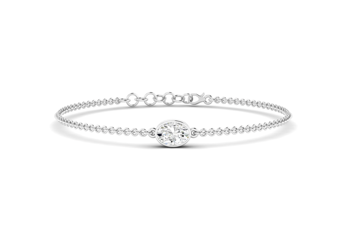 Bezel Oval Bracelet