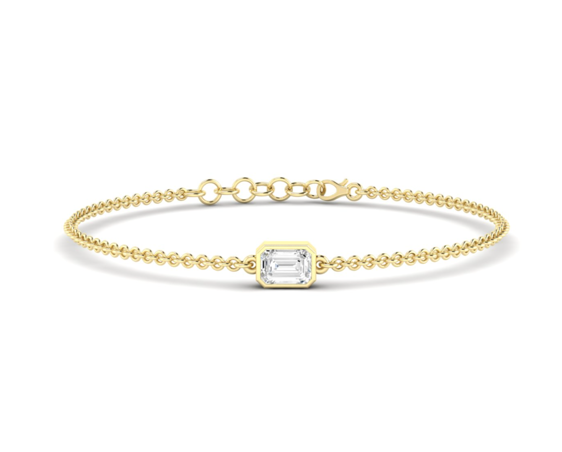 Bezel Emerald Bracelet