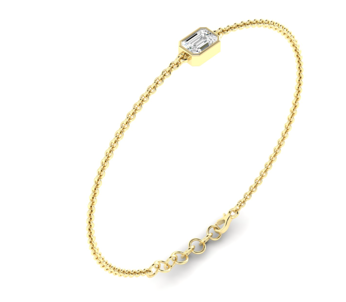 Bezel Emerald Bracelet