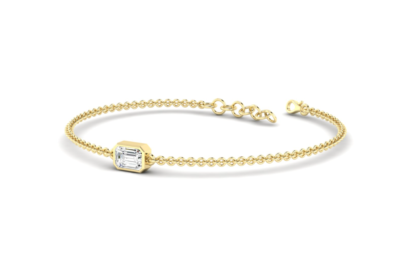 Bezel Emerald Bracelet