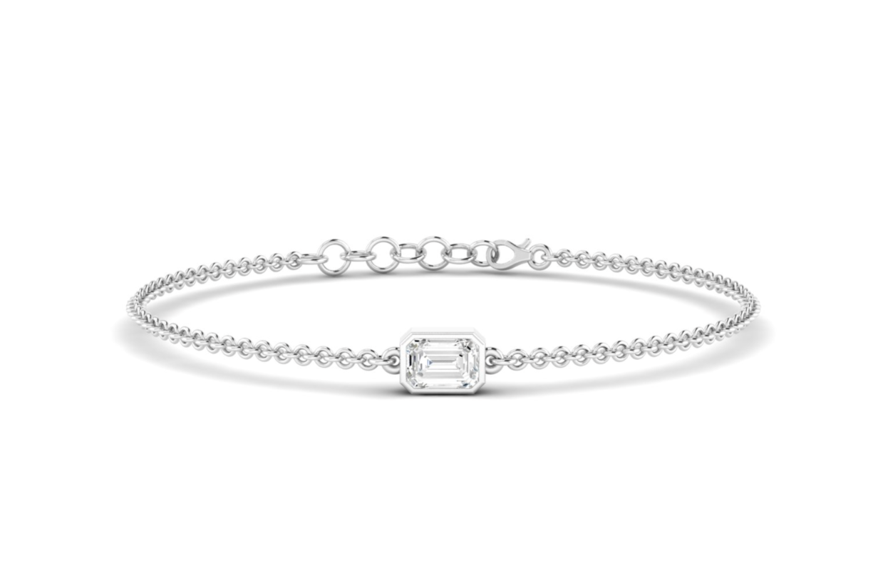 Bezel Emerald Bracelet