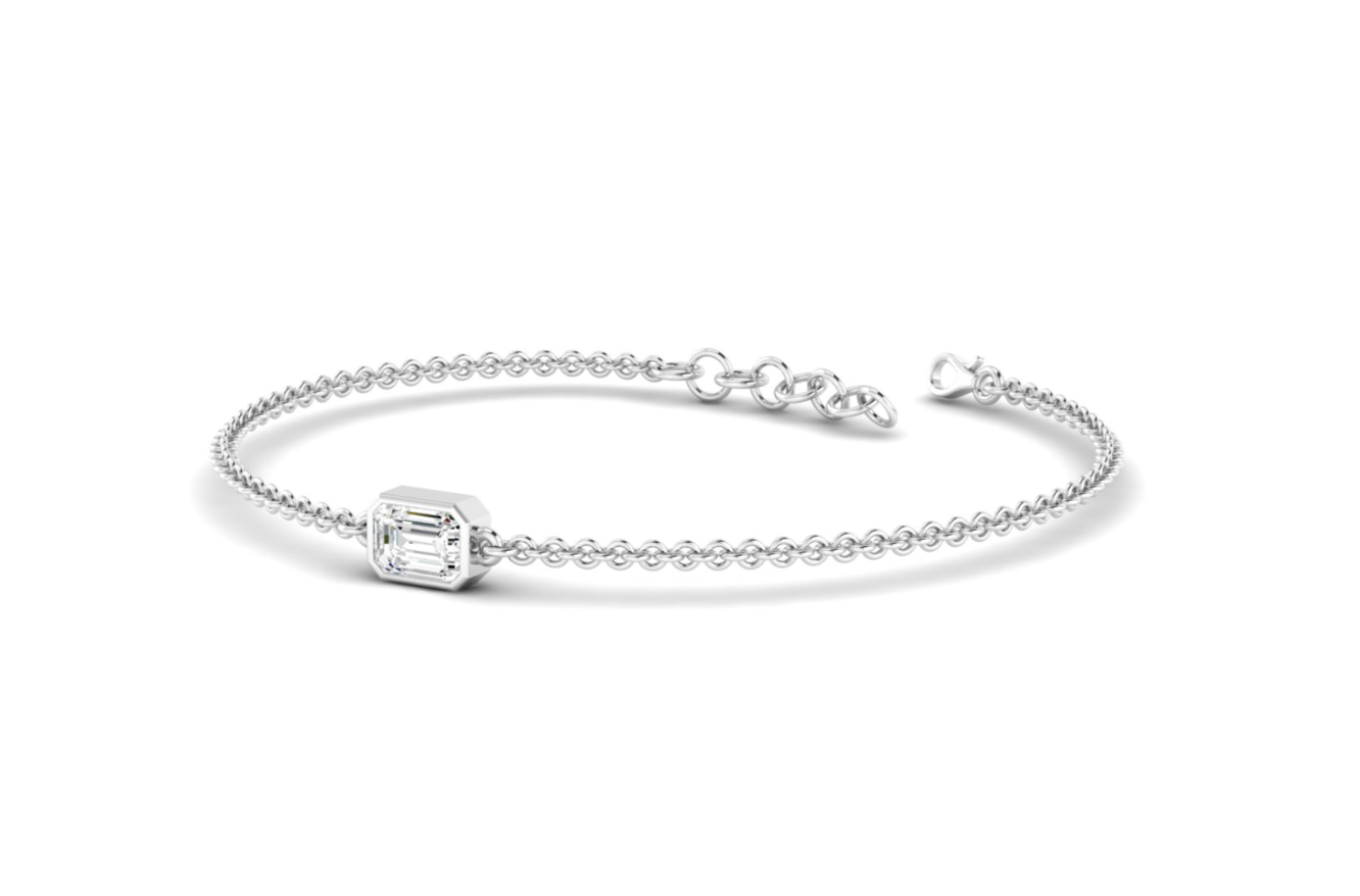 Bezel Emerald Bracelet