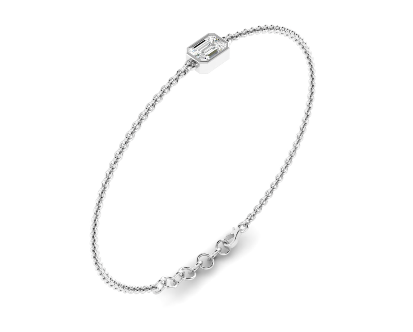 Bezel Emerald Bracelet