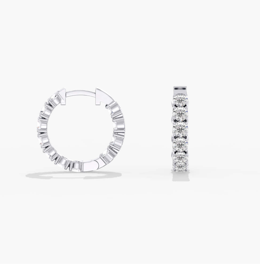 Round Inside Out Hoop Earrings