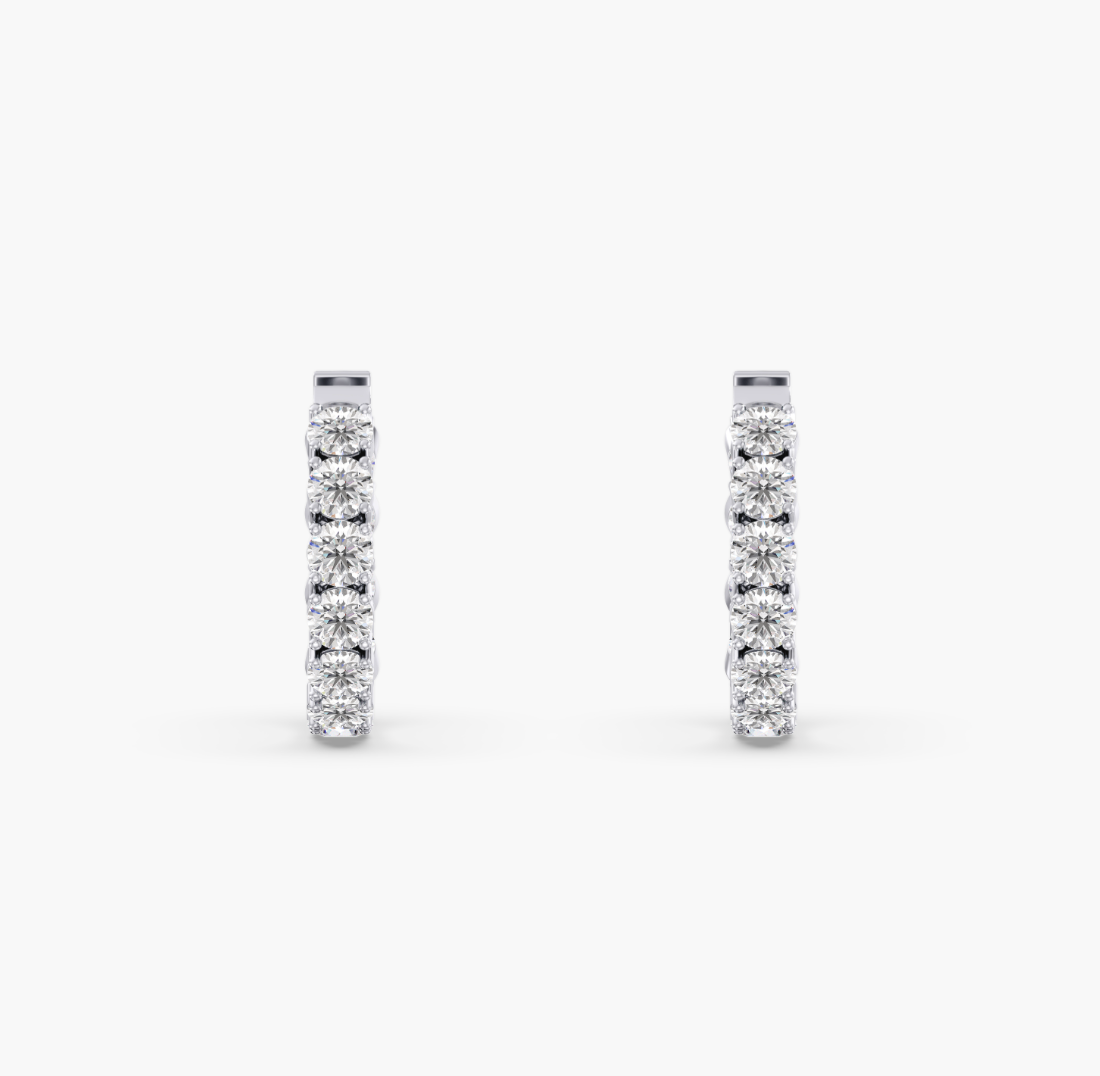 Round Inside Out Hoop Earrings