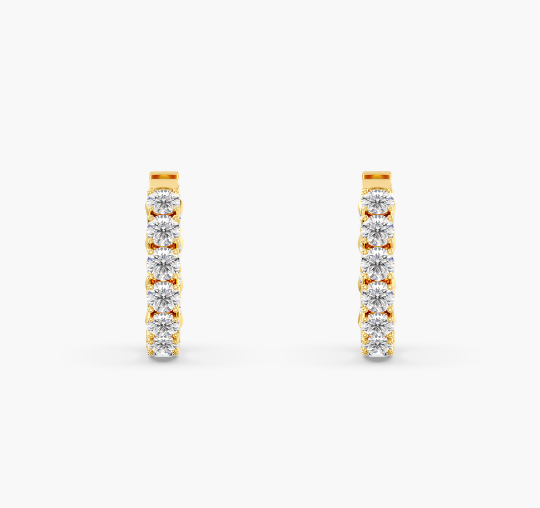 Round Inside Out Hoop Earrings