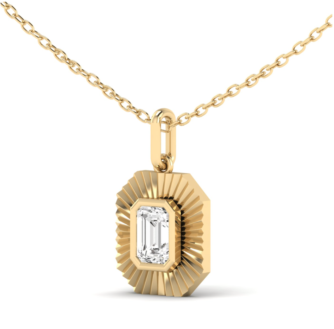 Art Deco Emerald Pendant Necklace