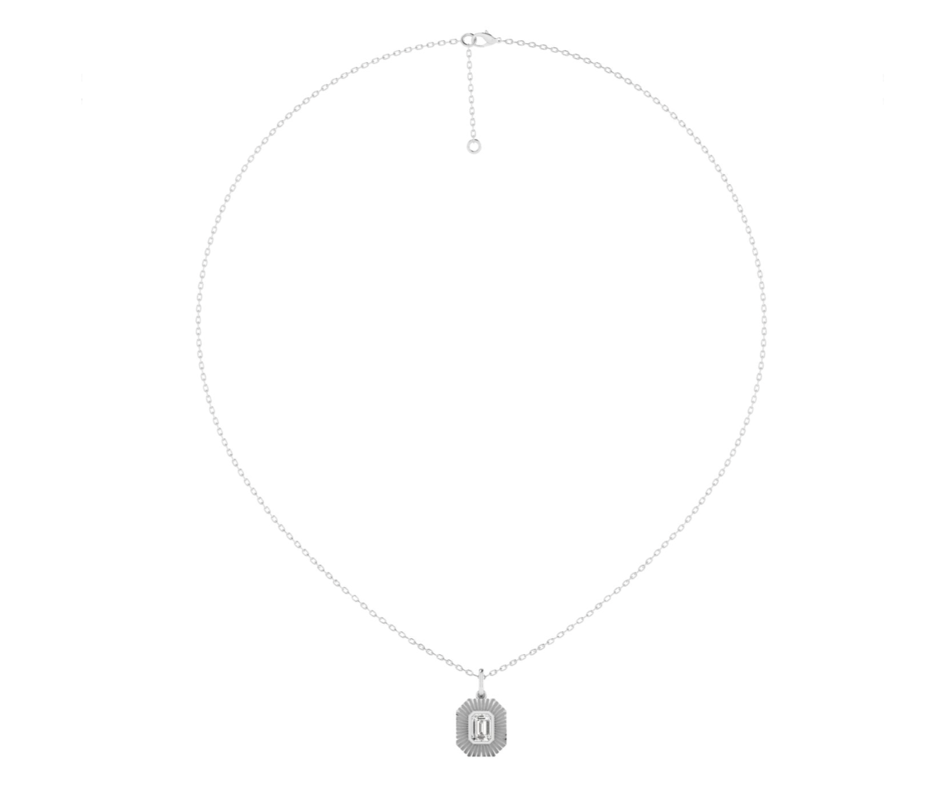 Art Deco Emerald Pendant Necklace