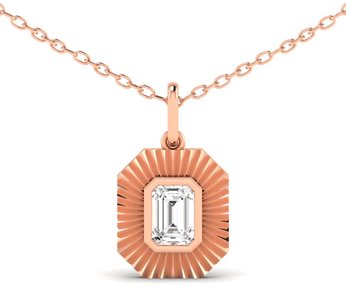 Art Deco Emerald Pendant Necklace
