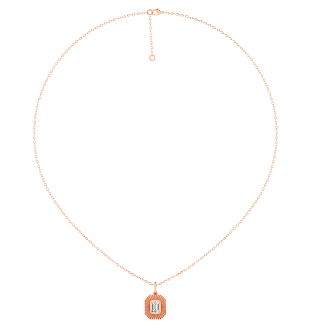 Art Deco Emerald Pendant Necklace