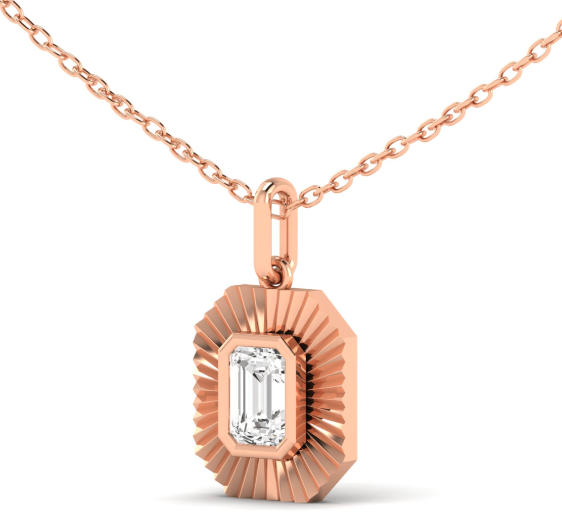 Art Deco Emerald Pendant Necklace