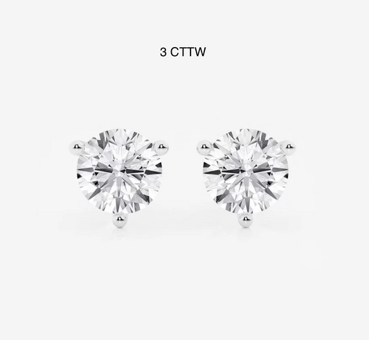 Martini Set Round Cut Lab Diamond Studs