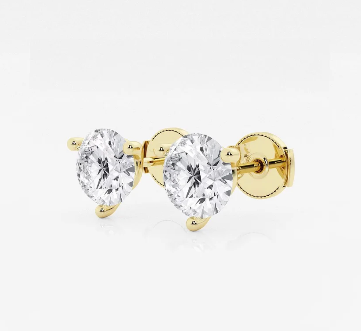 Martini Set Round Cut Lab Diamond Studs