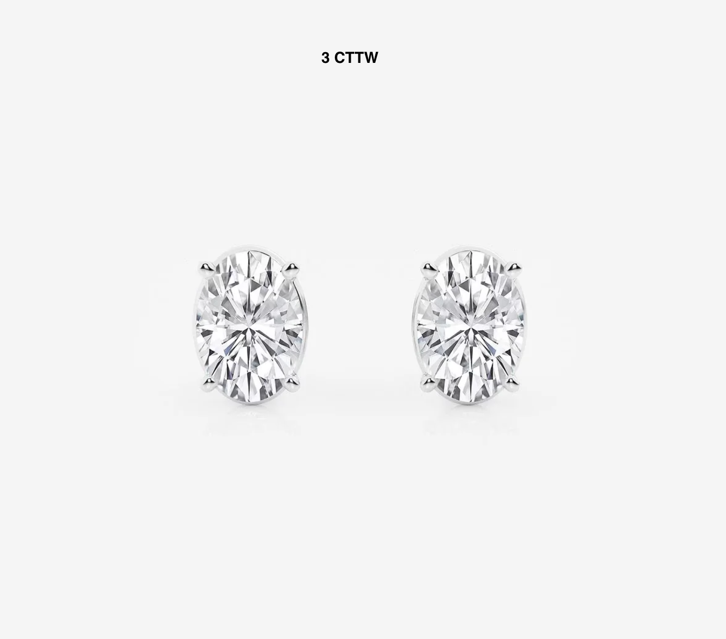 Oval Cut Lab Diamond Studs