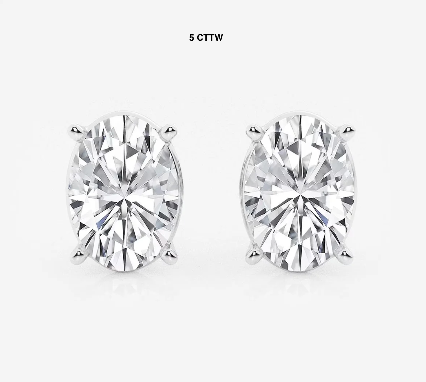 Oval Cut Lab Diamond Studs