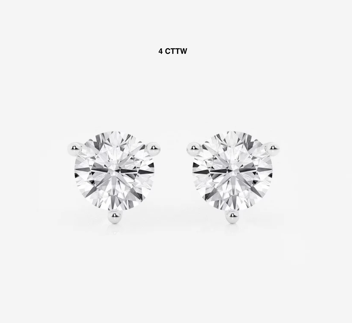 Martini Set Round Cut Lab Diamond Studs